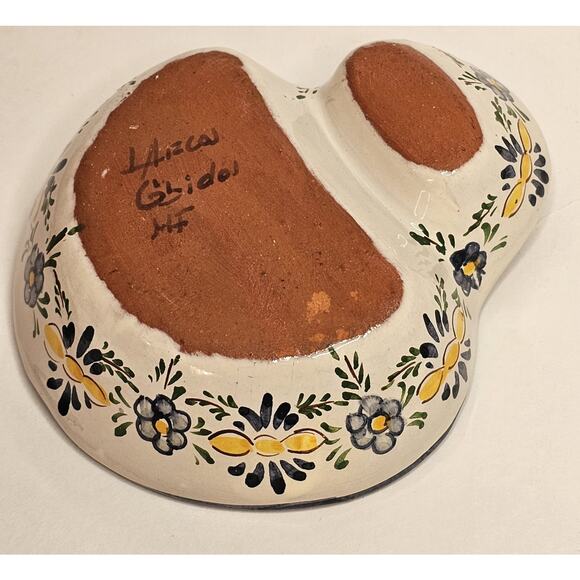 Vintage Olive Dish Pit Hand Painted In Portugal Signed By Artist Glazed - Picture 4 of 6